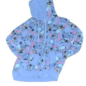 Disney Blue and Pink Utility Jacket with Stitch Print
